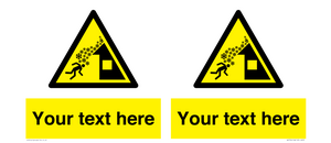 Custom warning roof avalanche